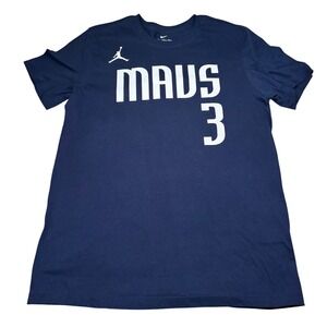 Jordan Dallas Mavericks Anthony Davis NBA T-Shirt Mens Medium Navy Blue NWT